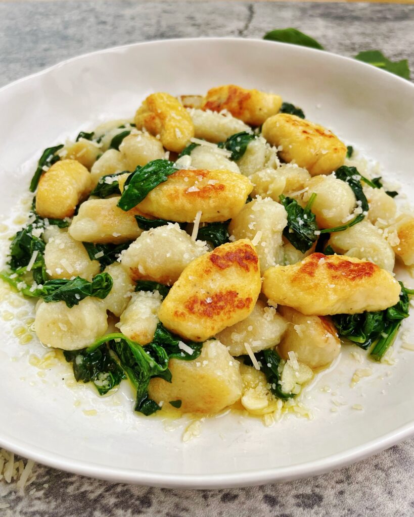 Brown Butter Gnocchi with Spinach and Parmesan Dinner Reinvented